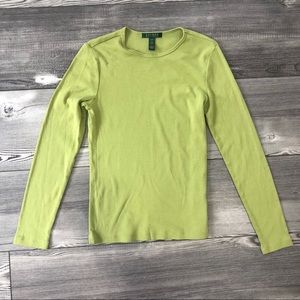Long Sleeved Green Ralph Lauren Top, size small